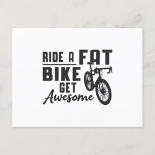 Fat Bike Ride Een Fat Bike Get Geweldige Biker Fun Briefkaart