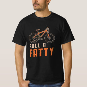 Fat Bike Roll Een Vette Mountainbike Biker Biking T-shirt