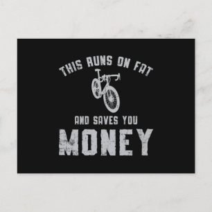 Fat Bike werkt op Fat Bike Biker MTB Fatbike Briefkaart