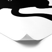 Fat Black Cat Sticker Sticker Poster (Hoek)