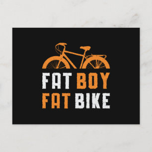 Fat Boy Fat Bike Biker MTB fietsen Fatbike Briefkaart