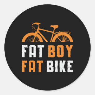 Fat Boy Fat Bike Biker MTB fietsen Fatbike Ronde Sticker