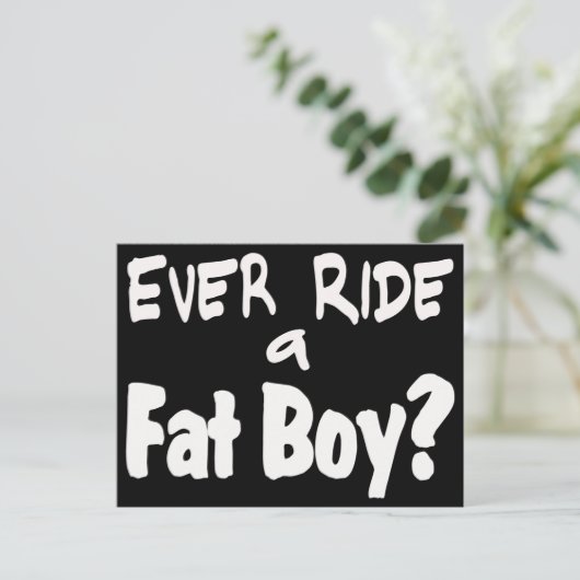 Fat Boy Rider Briefkaart (Staand voorkant)