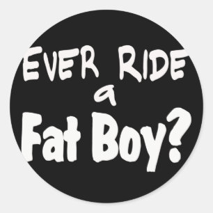 Fat Boy Rider Ronde Sticker