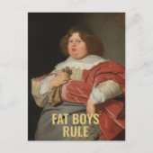 Fat Boys Rule - Grappig 17th C. Fine Art Portret Briefkaart (Voorkant)