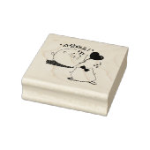 Fat Cat 사랑해요 Ik hou van je in het Koreaans Rubberstempel (Stempel)