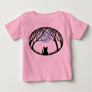 Fat Cat Baby's Shirt Zwart Cat Art Peuter Shirt