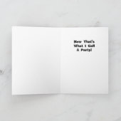 Fat Cat Birthday Kaart - Laten we feesten! (Binnen)