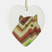 Fat Cat Ceramic Ornament (Rechts)