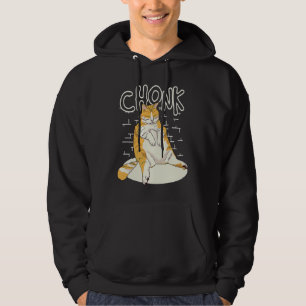 Fat Cat Chonk Scale Chonky Chubby Kitten Sarcasm Hoodie
