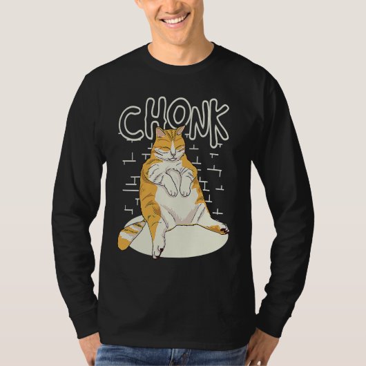 Fat Cat Chonk Scale Chonky Chubby Kitten Sarcasm T-shirt (Voorkant)