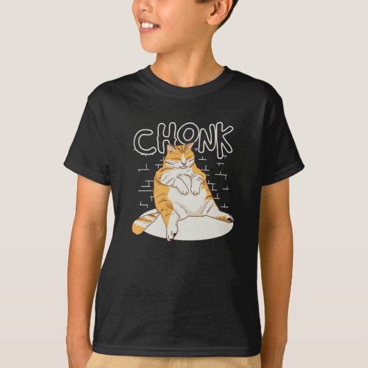 Fat Cat Chonk Scale Chonky Meme Chonker Cat T-shirt (Voorkant)