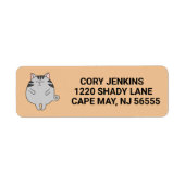 FAT CAT CUTE ART Return Address Labels (Voorkant)