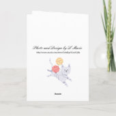 Fat Cat Funny Gevouwen Wenskaart Kaart (Achterkant)