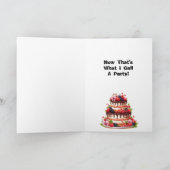 Fat Cat Funny Gevouwen Wenskaart Kaart (Binnen)