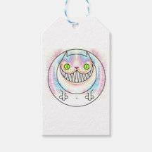 Fat Cat Happy Cat Cheshire Cat Grin Gift Label