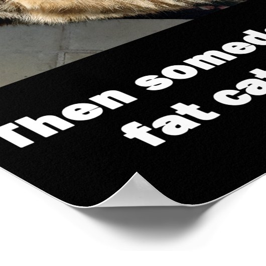 Fat Cat Invest Wisely Meme Poster (Hoek)