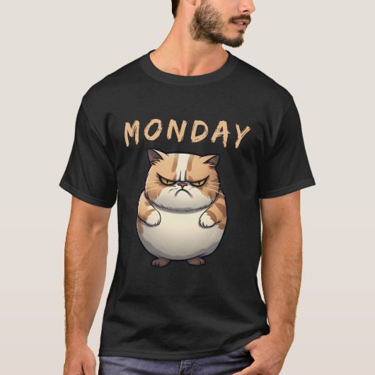 Fat Cat maandag T-shirt (Voorkant)