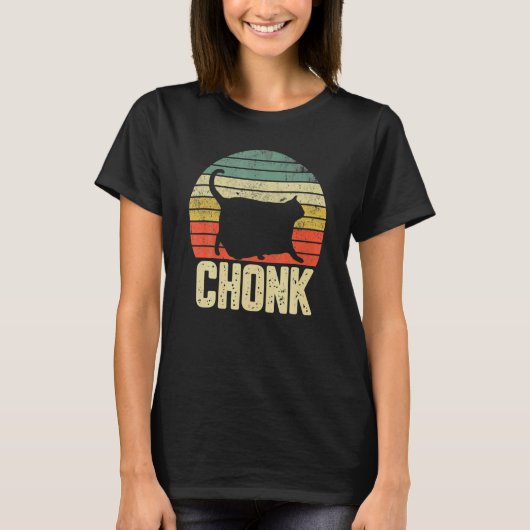 Fat Cat Meme Chonk Cat T-shirt (Voorkant)