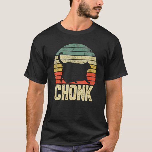 Fat Cat Meme Chonk Cat T-shirt (Voorkant)