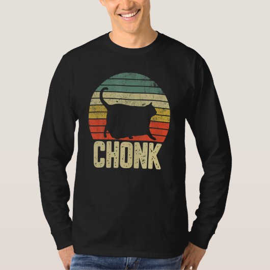 Fat Cat Meme Chonk Cat T-shirt (Voorkant)