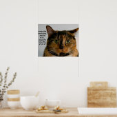 Fat Cat met Attitude, grumpy kat song Poster (Keuken)