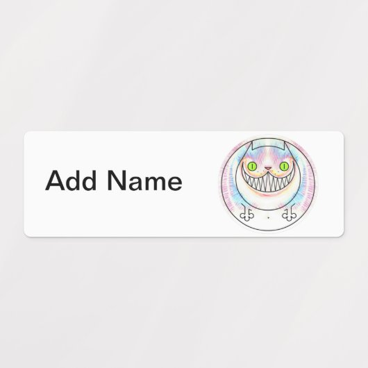 Fat Cat met Cheshire Cat Grin Labels (Design 2)