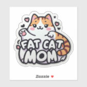 Fat Cat Mom Sticker (Vel)