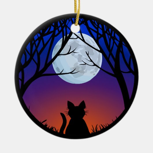 Fat Cat Ornament Personalized Cat Decoration Gift (Voorkant)