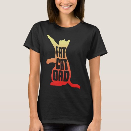 Fat Cat Papa Vaderdag Chubby Chonk Daddy Fun T-shirt (Voorkant)