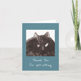 Fat Cat Pet-Sitter Dank u Bedankkaart