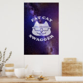 Fat Cat Swagger - Galaxy Edition Poster (Keuken)