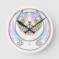 Fat Cheshire Cat Acryl wandklok