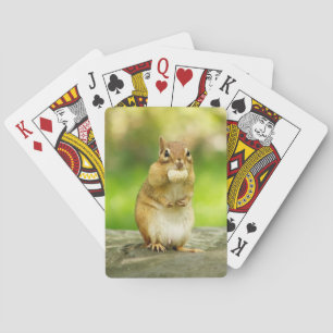 Fat Chipmunk met Treat Pokerkaarten