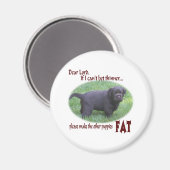 Fat Chocolate Lab Puppy Humor Magneet (Voorkant / Achterkant)