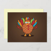 Fat Cute Turkey Briefkaart (Voorkant / Achterkant)