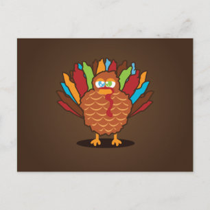 Fat Cute Turkey Briefkaart