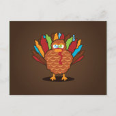 Fat Cute Turkey Briefkaart (Voorkant)