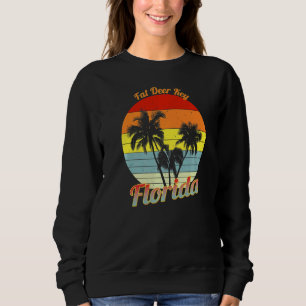 Fat Deer Key Florida Retro Tropical Palm Trees vac Trui