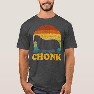 Fat Dog Chonk Meme Funny Retro Meme Dog Mom T-shirt