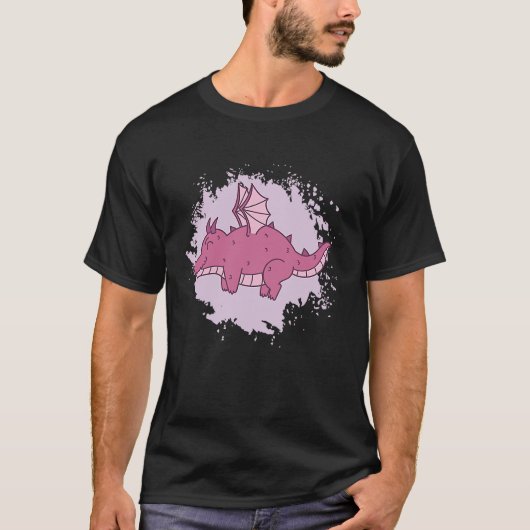 fat Dragon Fantasy Animal cute T-shirt (Voorkant)