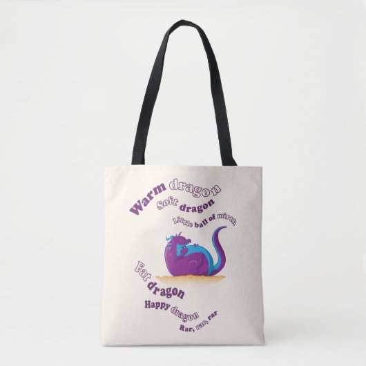 Fat Dragon Tote Bag (Voorkant)