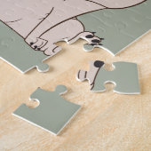 Fat Drooling Cartoon Pug Dog Puzzle Legpuzzel (Zijkant)