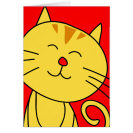 Fat Face Cat Blank card