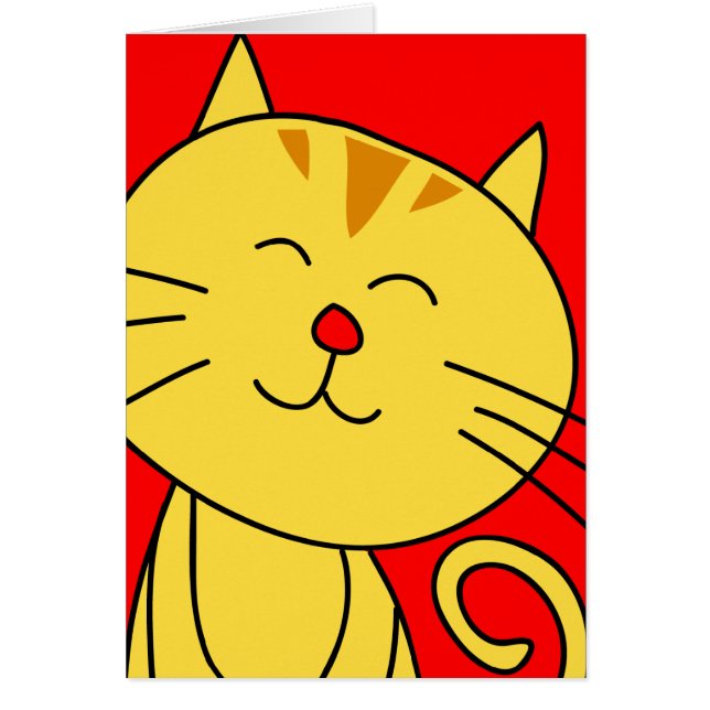 Fat Face Cat Blank card (Voorkant)