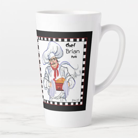 Fat French Chef Latte Mok Art (Rechts)