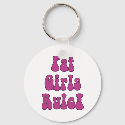 Fat Girls-regel! Button Sleutelhanger (Voorkant)