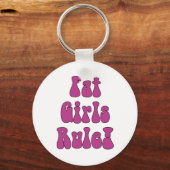 Fat Girls-regel! Button Sleutelhanger (Voorkant)