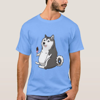 fat husky doge meme t-shirt