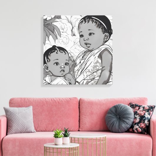 Fat Island-Baby Canvas Afdruk (Insitu (Woonkamer))